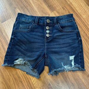 Justice denim shorts -ripped - girls size 10